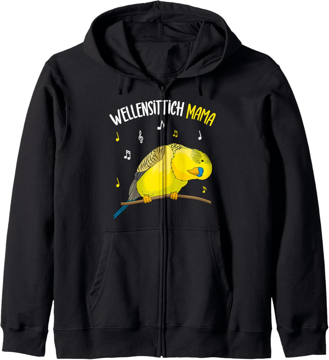 Wellensittich Mama Sittich Vogelbesitzerin lustig Kapuzenjacke