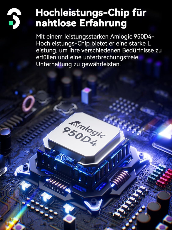 SOOMFON Smart Beamer 4K Heimkino - Kleiner Beamer für Handy Autofokus ＆ Trapezkorrektur, Mini Projek