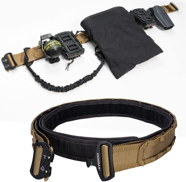 IDOGEAR 2 Zoll Taktischer Gürtel Combat Schnellverschlussschnalle Rigger Gürtel im Militärstil Molle