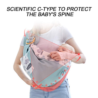 Baby Ring Sling Carrier Einstellbare Multifunktions-Stillen für Säuglinge Stillen für Kinder Kleinki