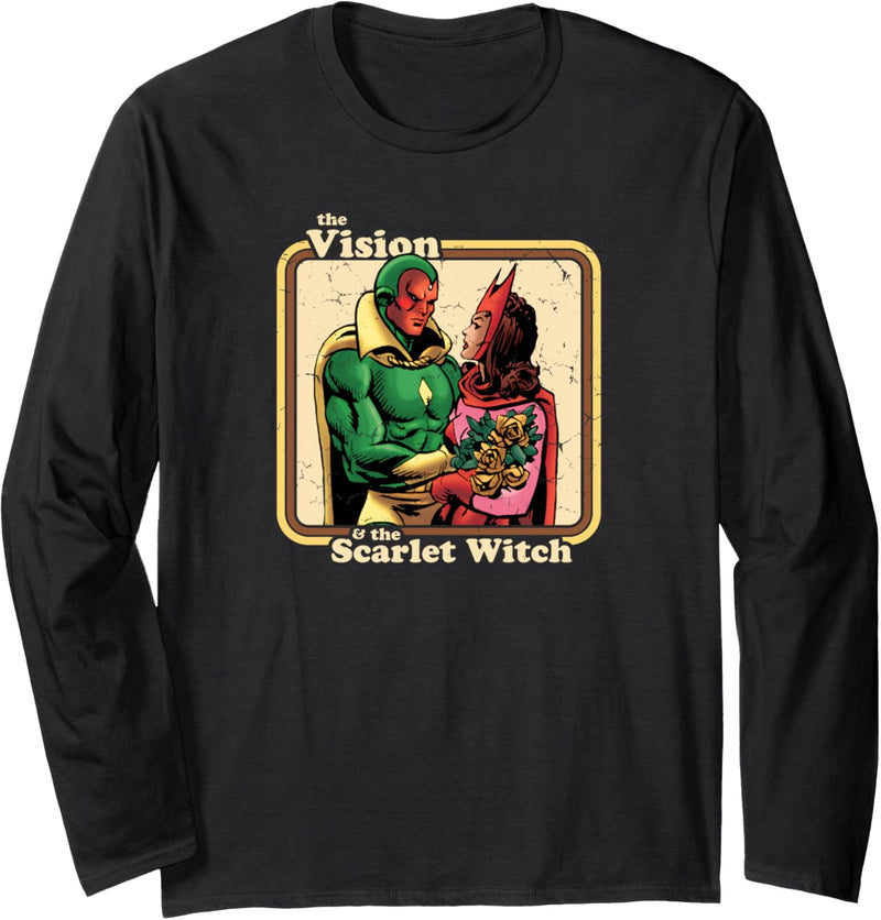 Marvel The Vision and The Scarlet Witch Retro Comic Langarmshirt