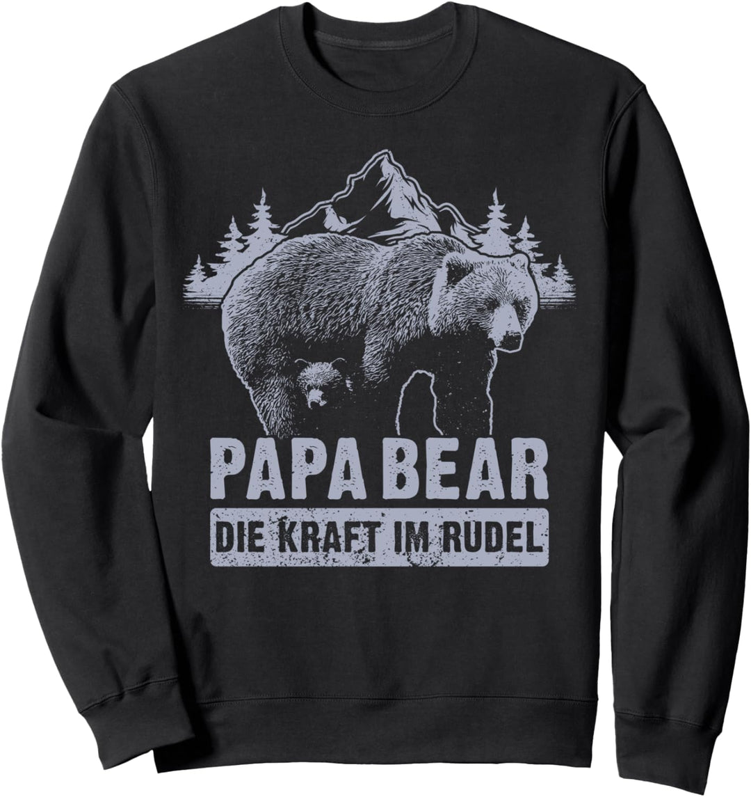 Papa Bear, 1 Bären-Welpe, Papa 1 Kind, Vatertag, Bär Sweatshirt