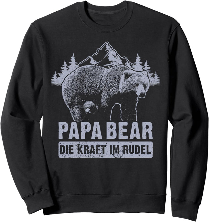 Papa Bear, 1 Bären-Welpe, Papa 1 Kind, Vatertag, Bär Sweatshirt