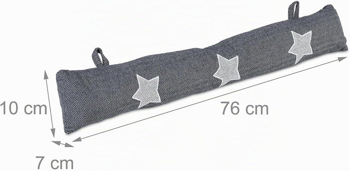 Relaxdays Zugluftstopper, Windstopper Tür &amp; Fenster, weiche Türschlange, Sandfüllung, Kälteschutz, 7