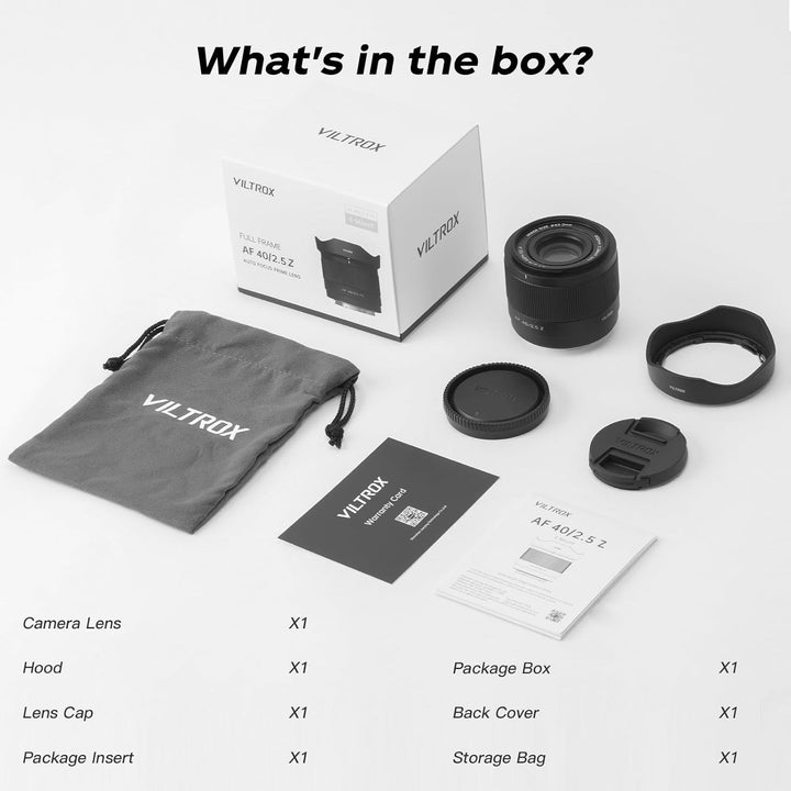 VILTROX 40mm F2.5 Full-Frame STM Autofokus Objektive für Nikon Z Mount Kamera Objektive Camera Lense
