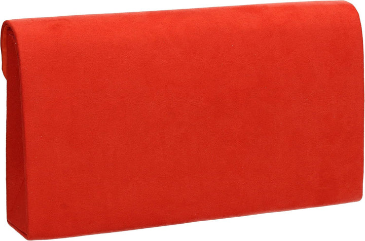 SwankySwans Oscar Envelope Suede Velvet Party Prom Clutch Bag Tasche Orange (Orange 03), Orange (Ora