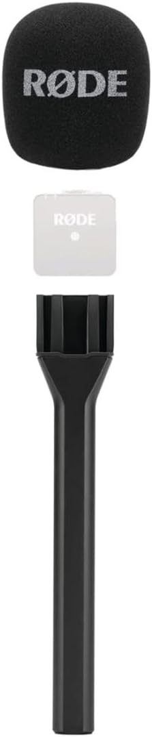 Rode Interview GO Handadapter Griff für Wireless GO + keepdrum Fellwindschutz WSBK Black