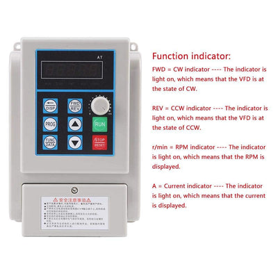 1.5kW 220VAC VFD Frequenzumrichter , industrielle Automatisierung Umrichter mit variabler Frequenz f