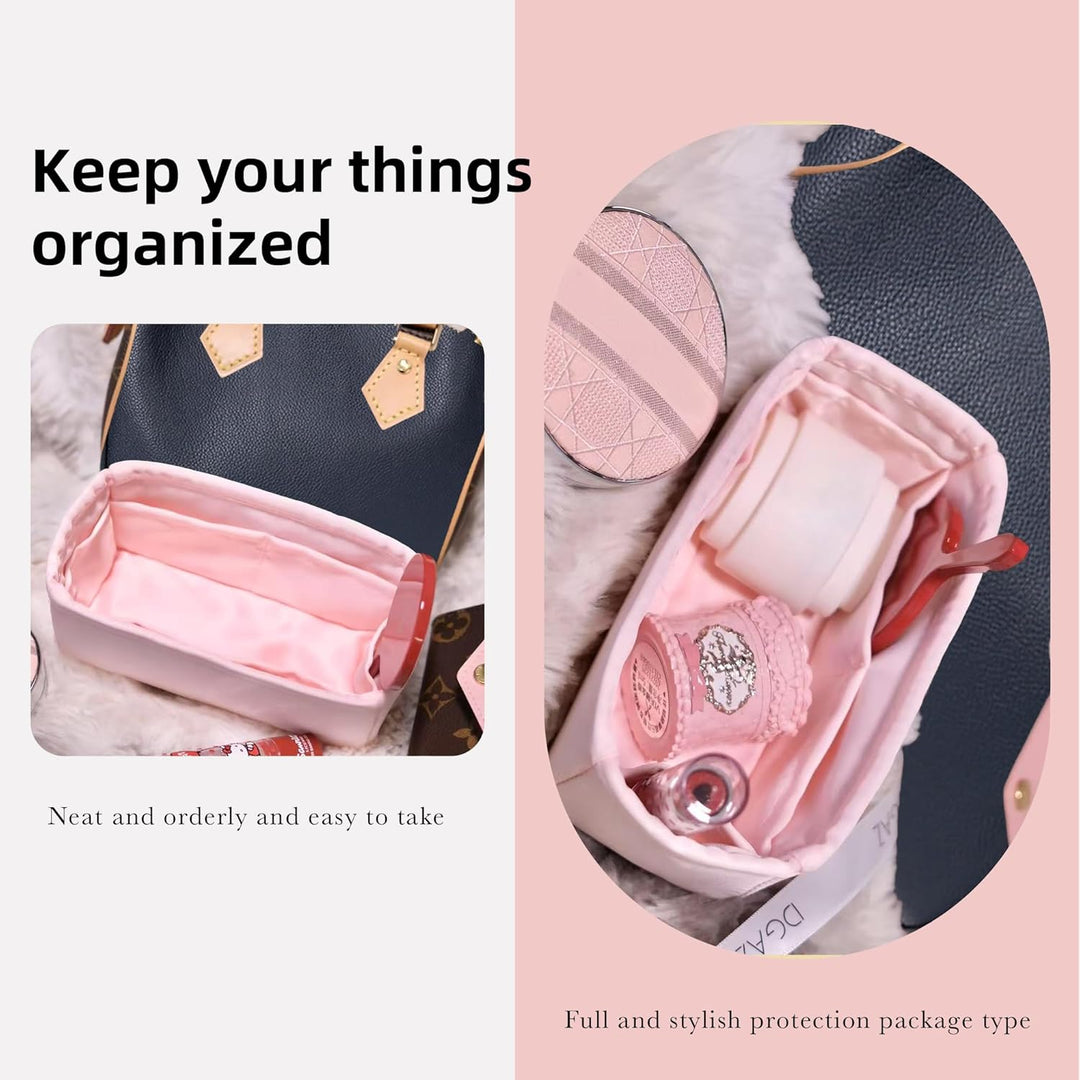 DGAZ Handtaschen Organizer Einsatz, Seide Handtaschenorganisator für LV Speedy Nano/20/25/30/35/40/4