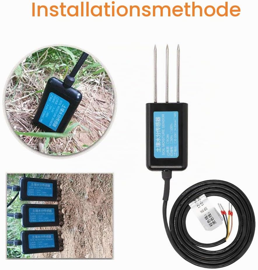 Tyenaza Bodenfeuchtesensor, RS485-Ausgang Bodenfeuchtesensor Feuchte Messgerät für Garten, Landwirts