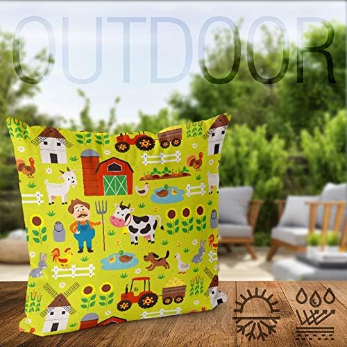 VOID Tierfarm Bauernhof Kissenbezug 50x50 Kissenhülle Polyester Zierkissen Couchkissen Ostern Osterd