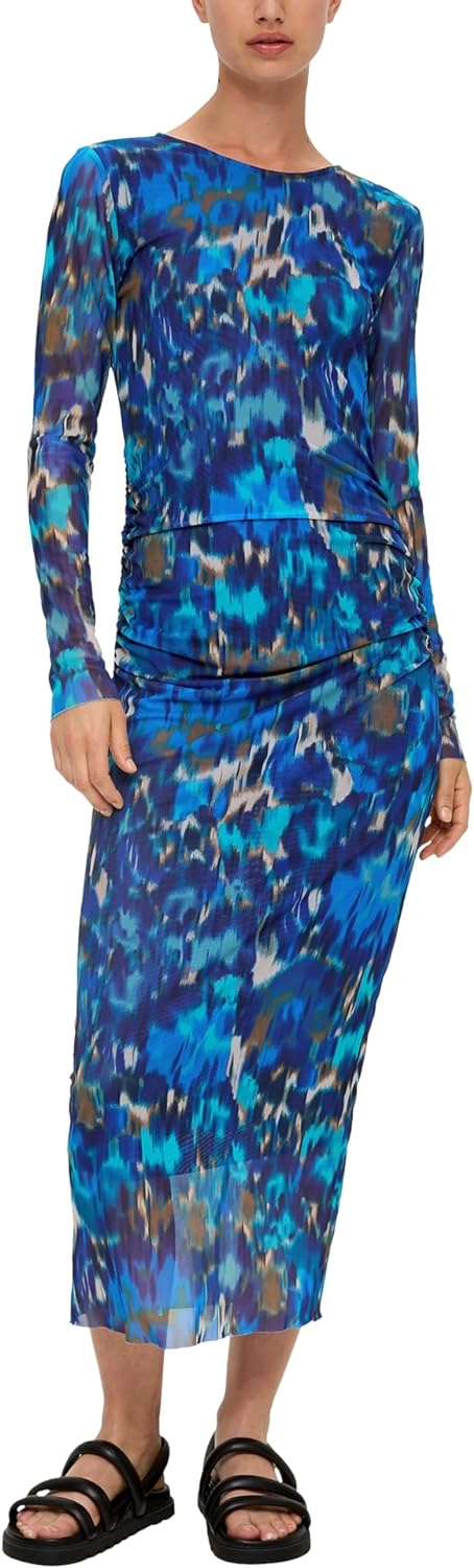 s.Oliver Damen Maxikleid 46 Blau, 46 Blau