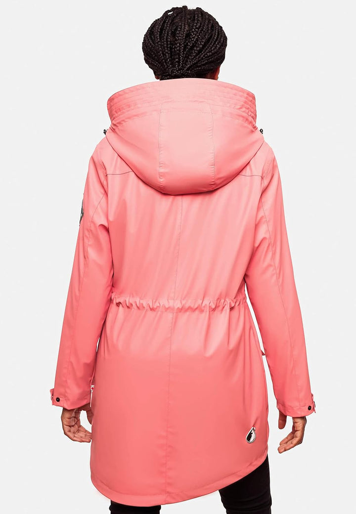 Navahoo Damen wasserdichter gefütterter Regenmantel Deike S Rose Coral, S Rose Coral