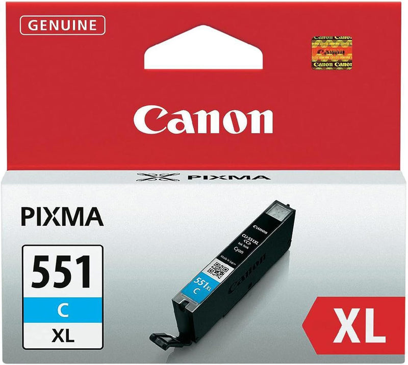 Canon Originaltinte CLI-551XL C, Grösse XL, Cyan, Recyclebare Verpackung Neue Kartonverpackung 2024,