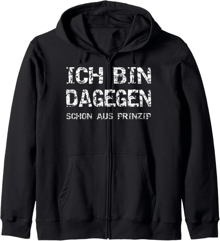 Ich Bin Dagegen Kapuzenjacke