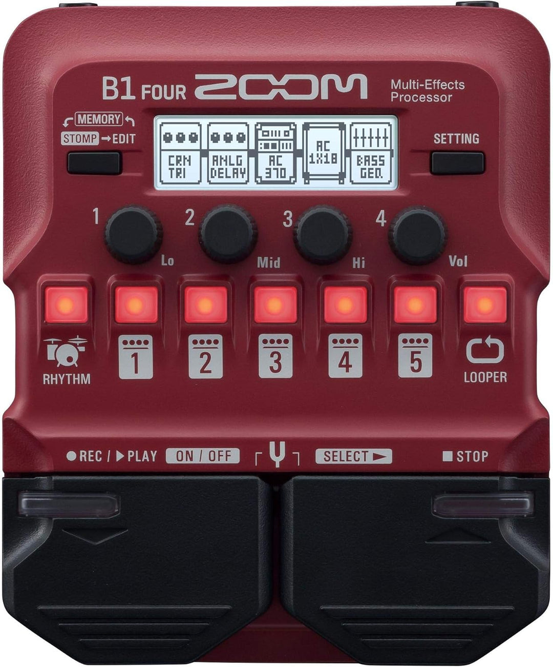 Zoom B1 FOUR Effektpedal Single, Single