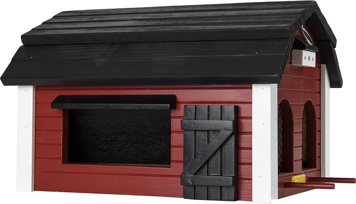 Wildlife Garden WG221 Futterscheune Rot - Vogelfutterhaus aus Holz