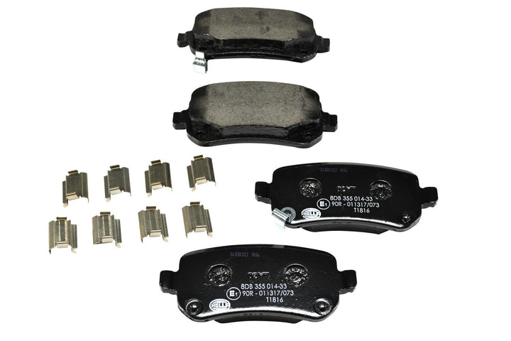 HELLA PAGID 8DB 355 014-331 Bremsbelagsatz - T1816 - Dicke/Stärke: 17mm - Bremssystem: Lucas - mit a
