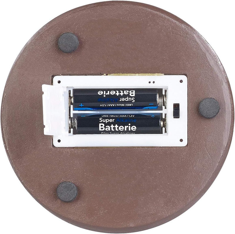 Lunartec Mini Krippe: 2er-Set Weihnachtskrippen mit Glasglocke, LED-Beleuchtung, handbemalt (Miniatu