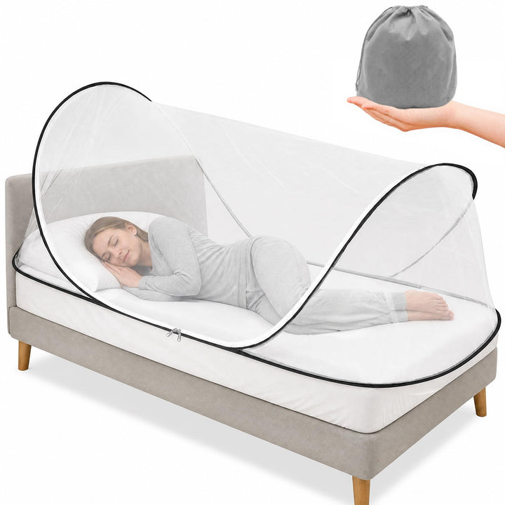 YADODO Moskitonetz Bett Reise Faltbar Pop up Mückennetz Bett 90X 200x 60cm Mücken Mosquito Netz Bett