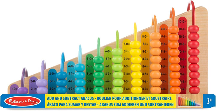 Melissa & Doug Add & Subtract Abacus | Developmental Toy | Motor Skills | 2+ | Gift for Boy or Girl,