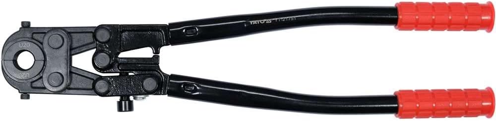 YATO Profi Rohrpresszange 4-teilig, für Verbundrohre PE RT PEX Al PEX PEX-AI-PEX Aluminium, 16-26 mm