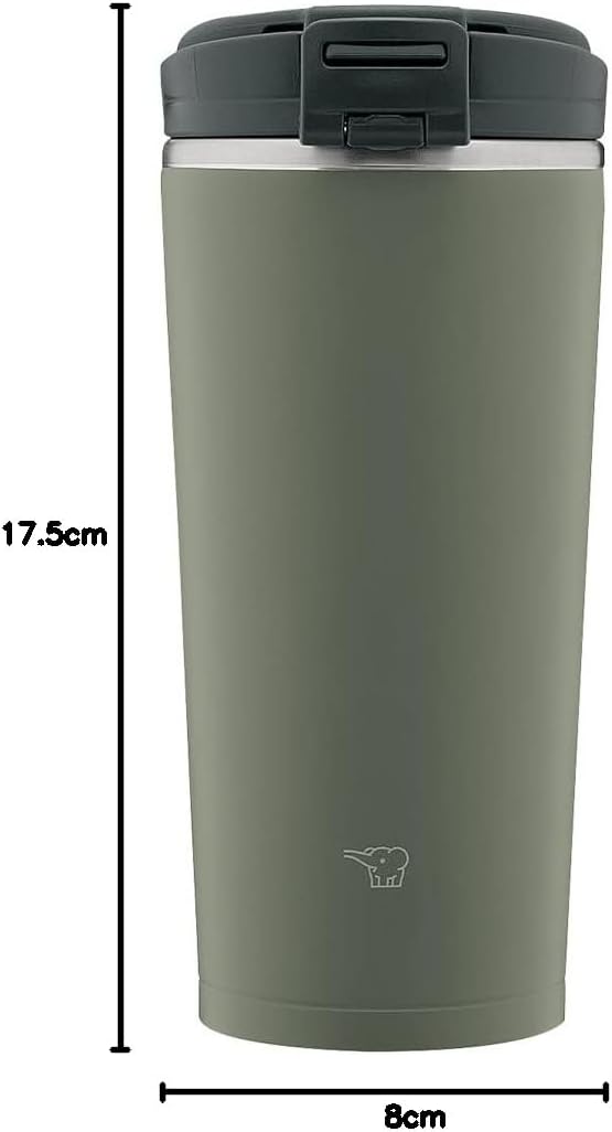 Zojirushi Edelstahl-Tragetasse, 325 ml, Waldgrau 300 ml Waldgrau, 300 ml Waldgrau