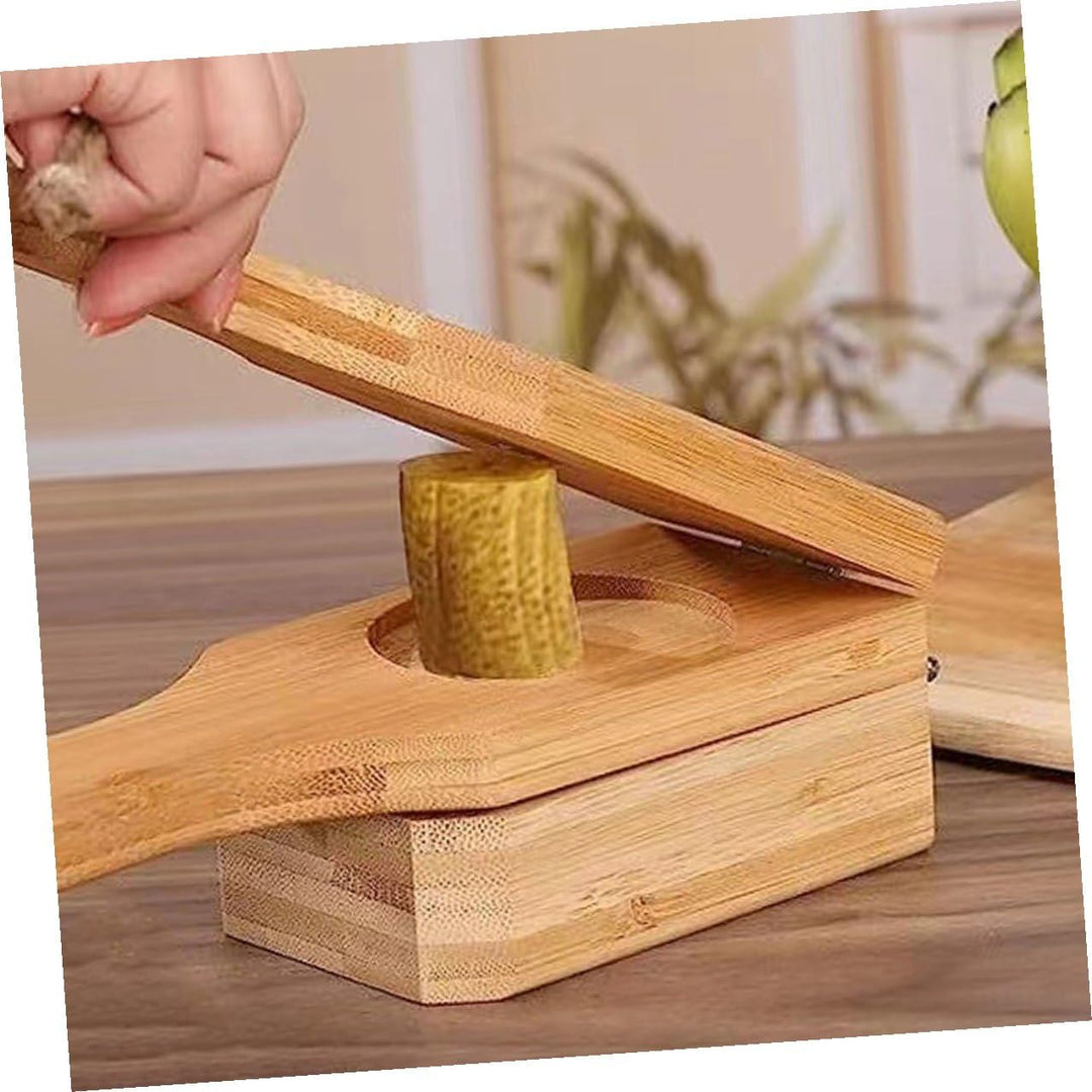 DOITOOL Manuelle Tostones Presse aus Holz mit Ergonomischem Griff Faltbarer Plantain Smasher für Knu