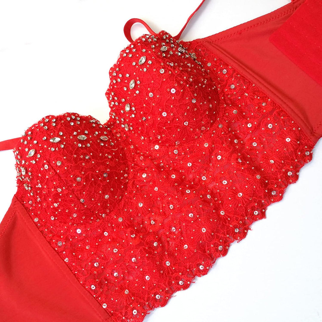 Damen Korsett Bustier BH Dessous Tank Top Trägertop Crop Top Corsage Clubwear Shirt Unterhemd top XS