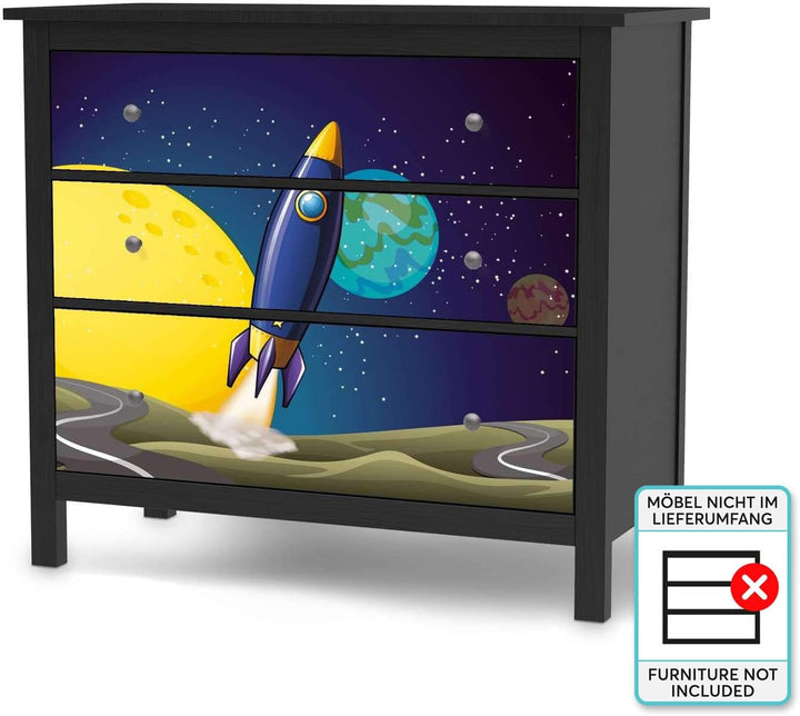Möbelfolie für Kinder - passend für IKEA Hemnes Kommode 3 Schubladen I Tolle Möbeldeko für Kinderzim