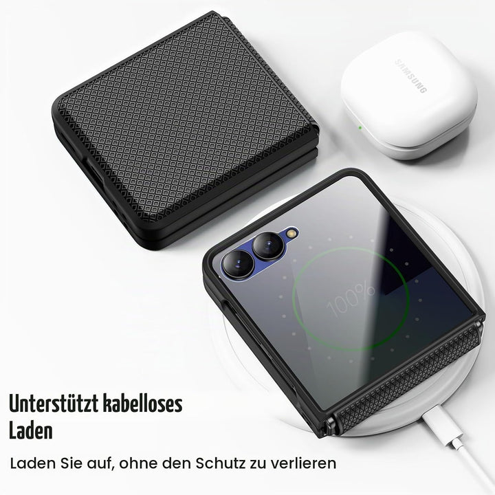 Doeshine für Samsung Galaxy Z Flip 7 Hülle [Not für Flip 7 FE] mit Scharnierschutz &amp; Privacy Screen