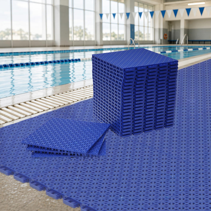 jxgzyy 24 STK Puzzlematte Set Bodenschutzmatte Sportmatte Fallschutzmatten Outdoor Gymnastikmatte Fi