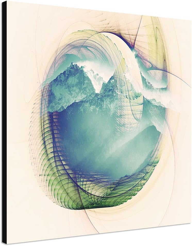 Paul Sinus Art Ozean Welle Abstrakt363_60x60cm Bild auf Leinwand Strömung Abstraktes Motiv quadratis