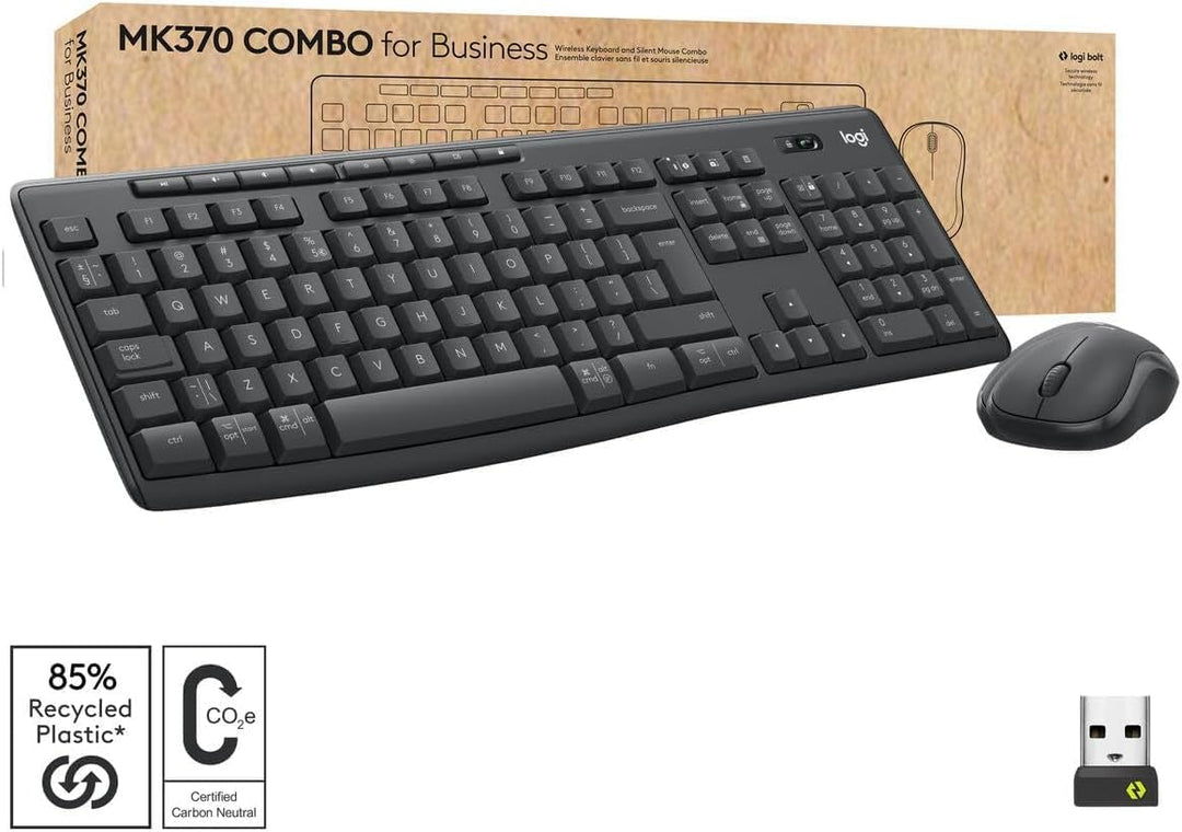 Logitech MK370 Combo for Business (920-012077) Volle Grösse (100%) • RF Wireless + Bluetooth • Membr