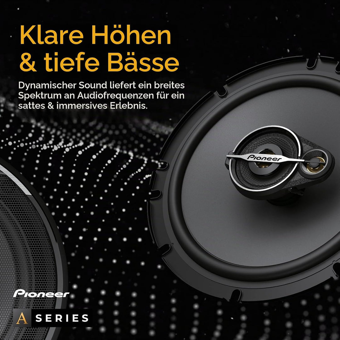 Pioneer TS-A6881F 6 x 8 4-Weg-Koaxial-Lautsprecher Set mit 2 Lautsprechern (je 350 W max., 80 W Sinu