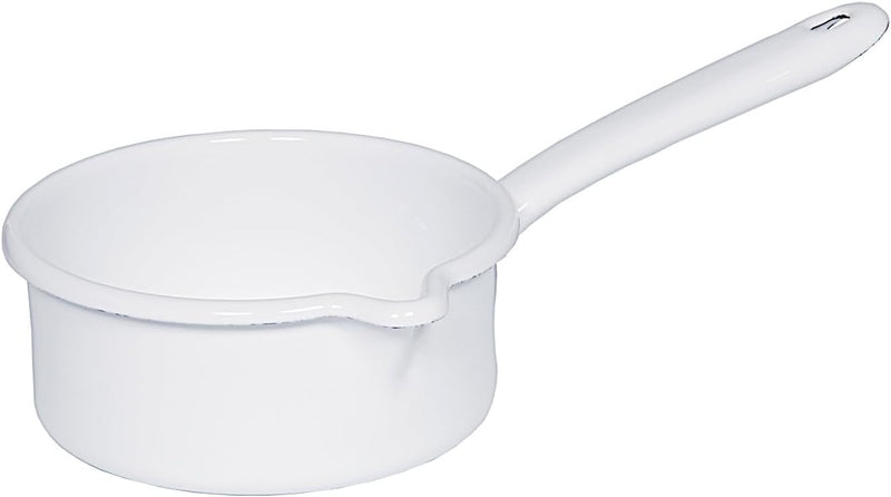 Riess, 0036-033, Stielkasserolle mit grossem Ausguss 14, Kasserolle, CLASSIC WEISS, Durchmesser 14 c
