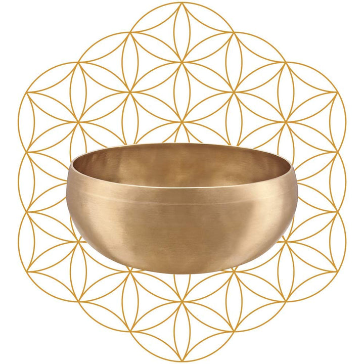 Sonic Energy Klangschale Synthesis Series – 1000 g – Mit Lebensblume-Gravur – Für Meditation & Klang