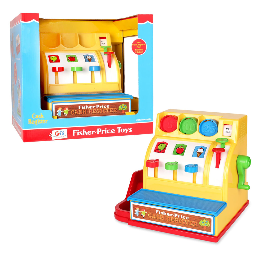 Fisher Price Classic Ladenkasse – Spielerisch Einkaufen, Lernspielzeug, Spielgeld, Interaktives Spie