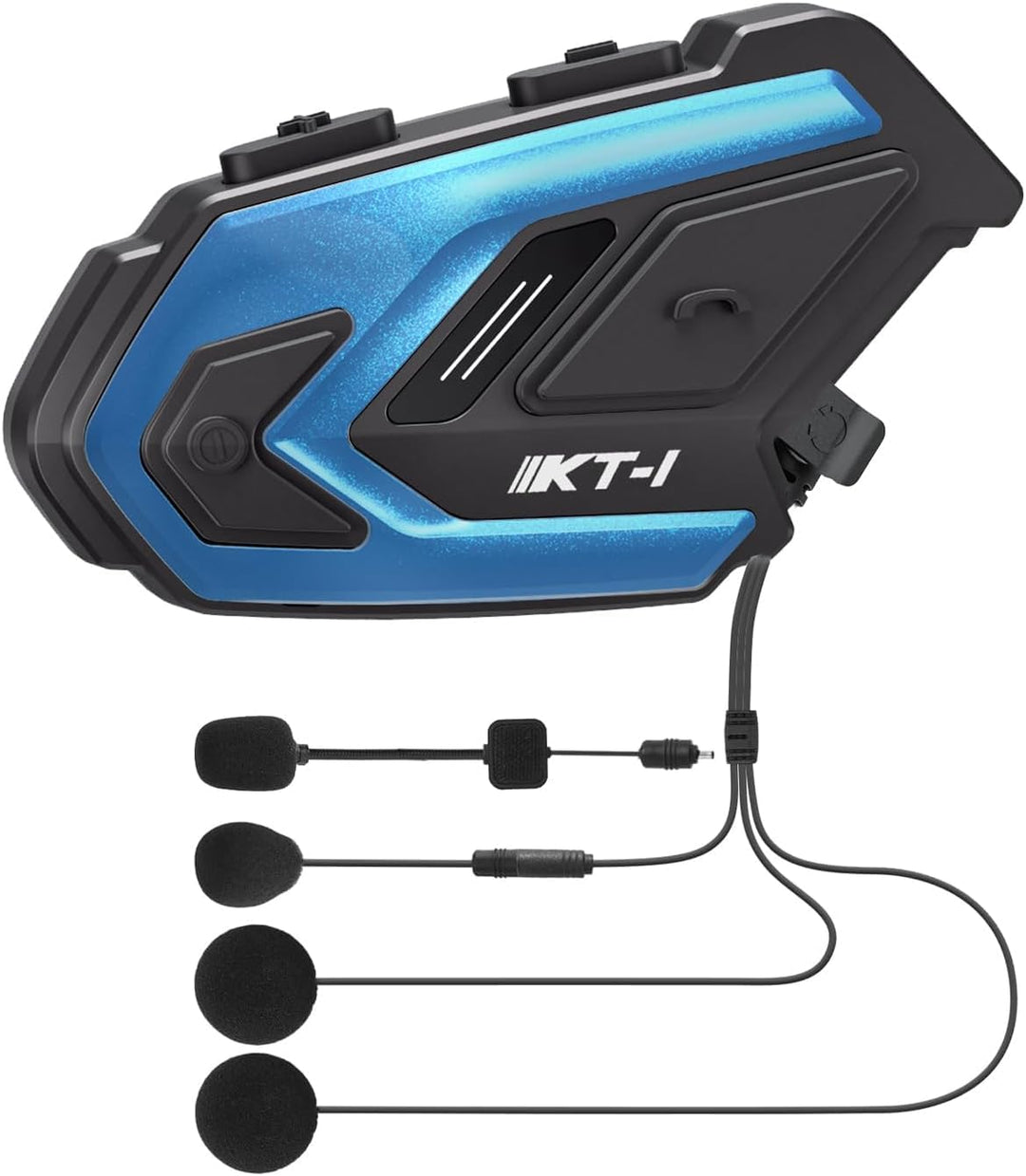 KT1 Motorrad Bluetooth 5.4 Kopfhörer, Motorrad Headset mit DSP & CVC Dual Geräuschunterdrückung, Mot