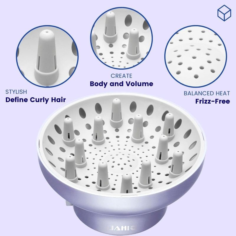 GIHALI Universeller Haardiffusor, robust, geeignet für Haartrockner von 4,4 – 6,6 cm, für lockiges o
