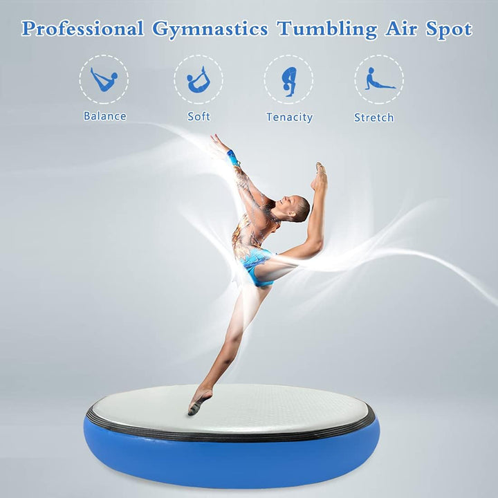 Airspot Air Matte Track 20 cm Höhe, Aufblasbare Gymnastik Tumbling Matten, Gymnastikmatte mit Pumpe,