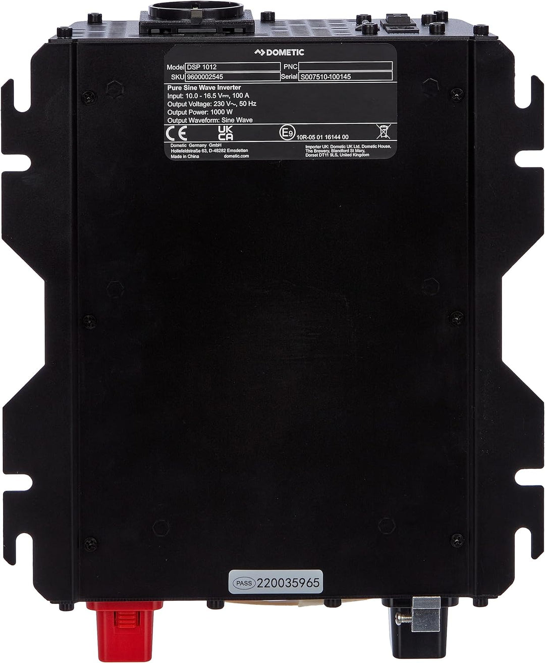 DOMETIC DSP 1012 Sinus-Wechselrichter, 1.000 W, 12 V I Mobile "Steckdose" für unterwegs, Spannungswa