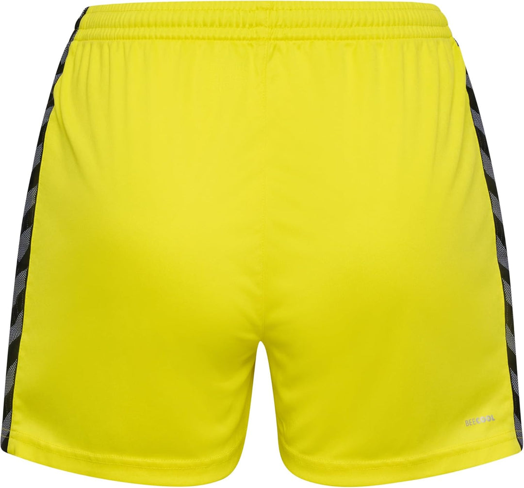 hummel Damen Shorts Hmlauthentic Pl Shorts Woman XS Blazing Yellow, XS Blazing Yellow