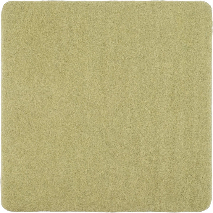 myfelt Flache Filz Sitzauflage, Filz Stuhlauflage - Pitt - quadratisch, 36x36 cm, Hellgrün, Hellgrün