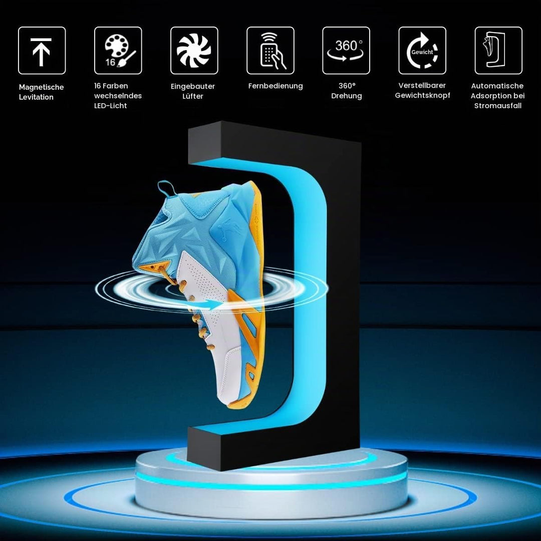 Schwebende Schuh Display Stand, Schwimmende Sneaker Stand mit Fernbedienung 16 Farben LED-Licht roti