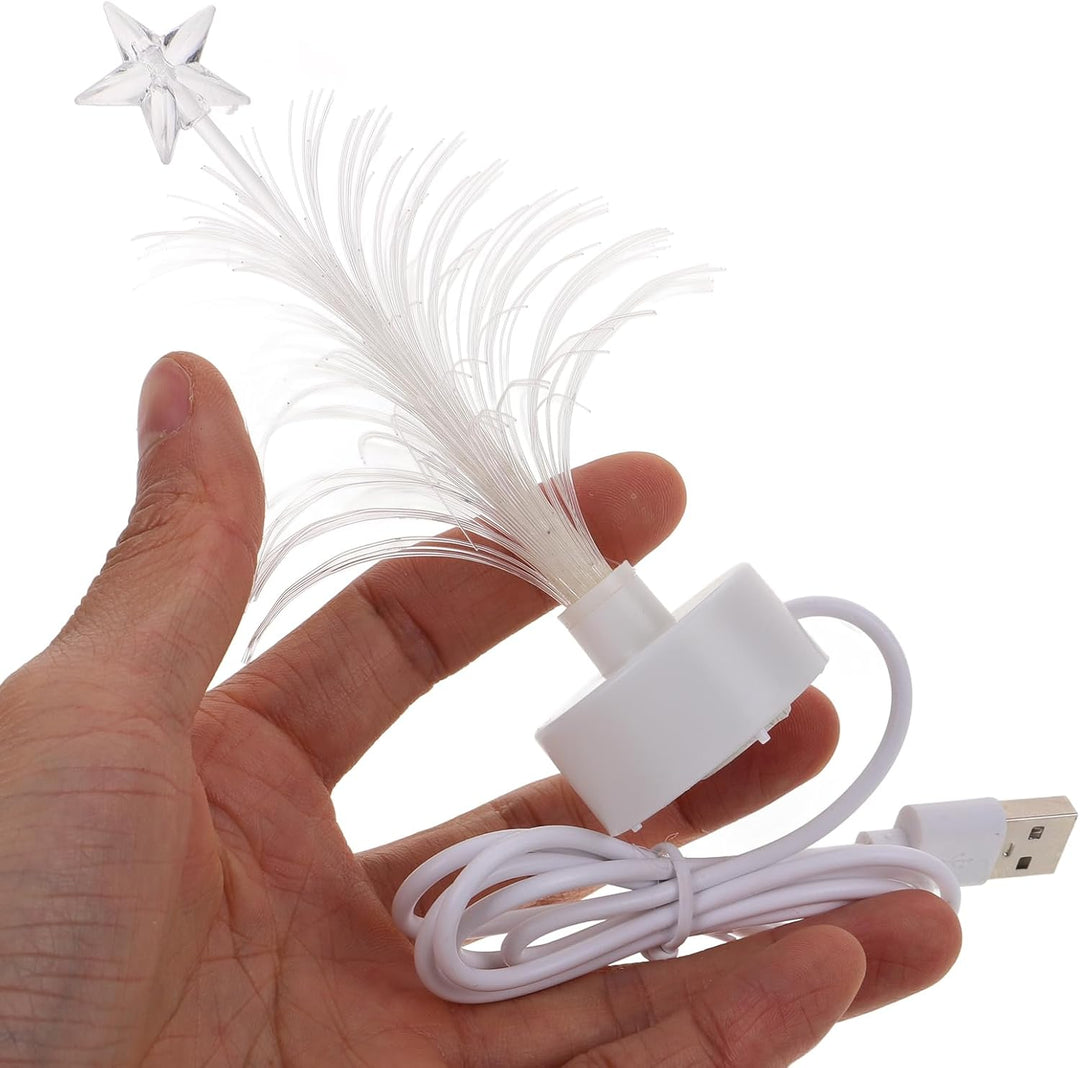 MAGICLULU Mini Led Faser Weihnachtsbaum Mit Farbwechsel USB Stromversorgung Weihnachtsbaum Für Weihn
