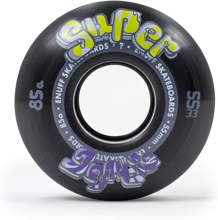 Enuff Skateboards Super Softie Wheels Räder 58mm schwarz (schwarz), 58mm schwarz (schwarz)