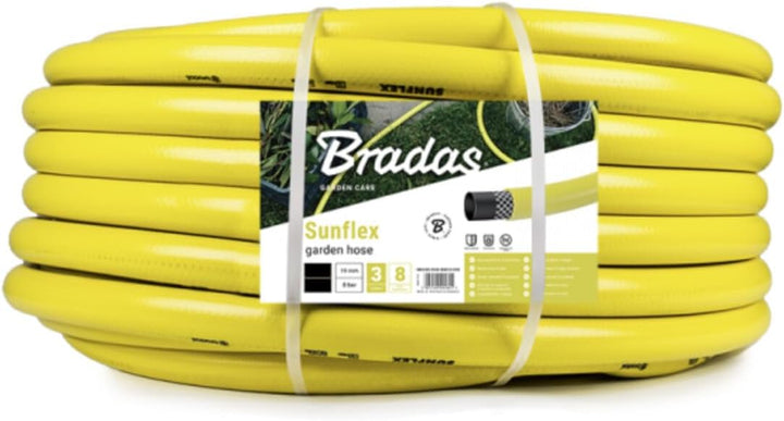 Bradas WMS130 Bewässerungsschlauch, 3-lagig, 1 Zoll, 30 m, gelb