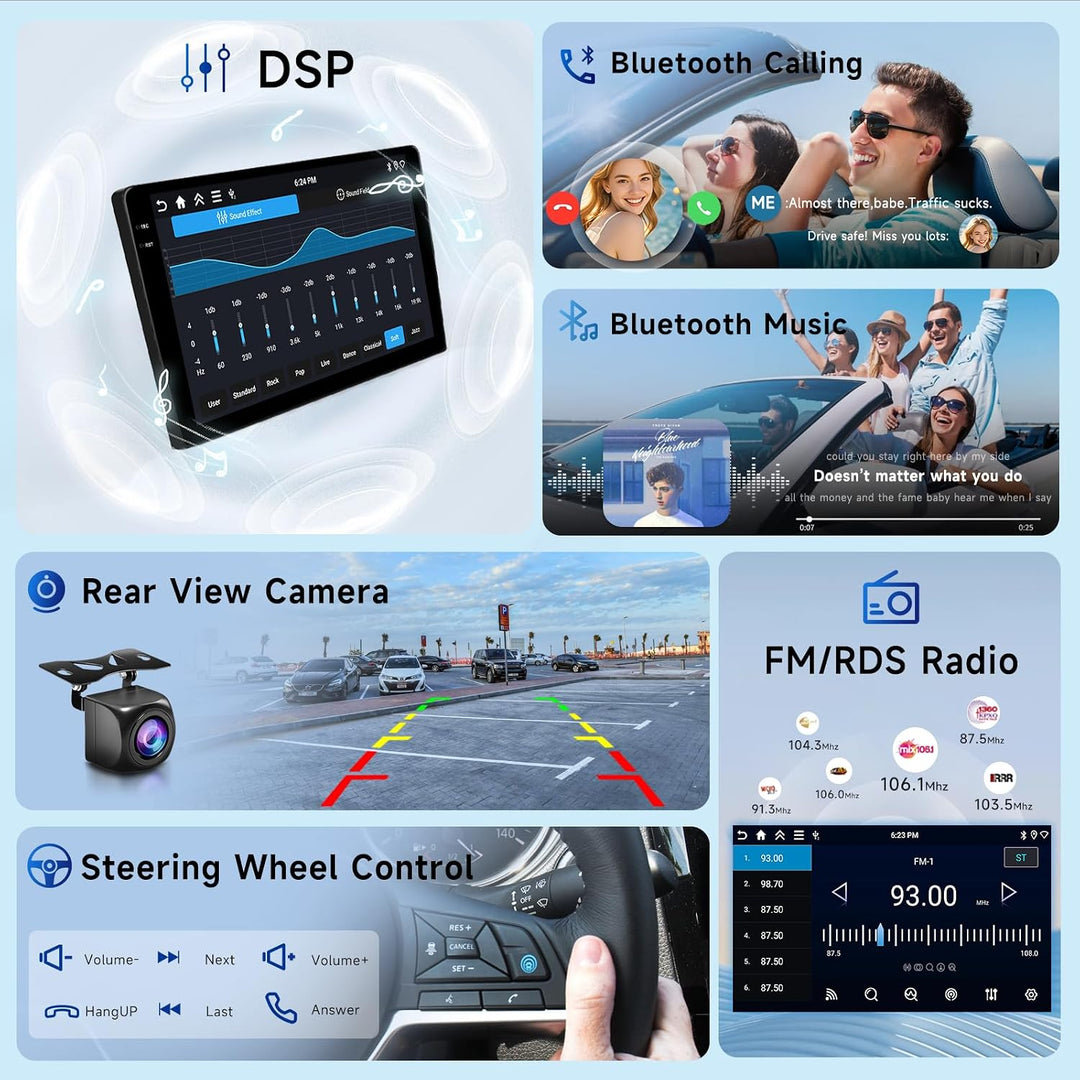 Hodozzy Autoradio 4G+128G für Mitsubishi ASX 1 2010-2016/ Citroen C4 2007-2013/ Peugeot 4008 2012 An