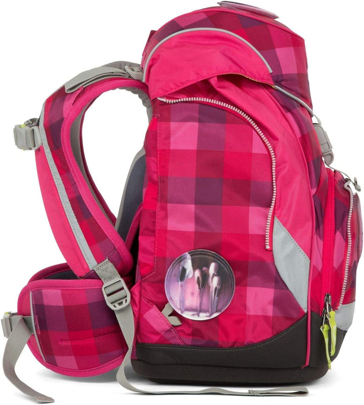 Ergobag pack Schulrucksack-Set RhabarBär (6tlg.), 35 cm, 20 L, Lila Kontrollen